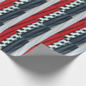 5 Stoffe mit geometrischen Mustern Geschenkpapier (Ecke)