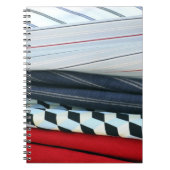 5 Stoffe mit geometrischen Mustern Notizblock (Vorderseite)