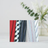 5 Stoffe mit geometrischen Mustern Postkarte (Stehend Vorderseite)