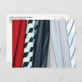 5 Stoffe mit geometrischen Mustern Postkarte (Vorne/Hinten)