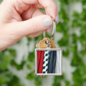 5 Stoffe mit geometrischen Mustern Schlüsselanhänger (Hand)