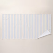 5 Streifen in hellblau und beige Badehandtuch (Badehandtuch)