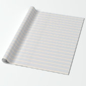 5 Streifen in hellblau und beige Geschenkpapier (Ungerollt)