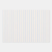 5 Streifen in hellblau und beige Geschenkpapier Set (Vorderseite 3)