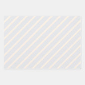 5 Streifen in hellblau und beige Geschenkpapier Set (Vorderseite 2)