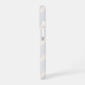 5 Streifen in hellblau und beige iPhone 16 Hülle (Linke Seite)
