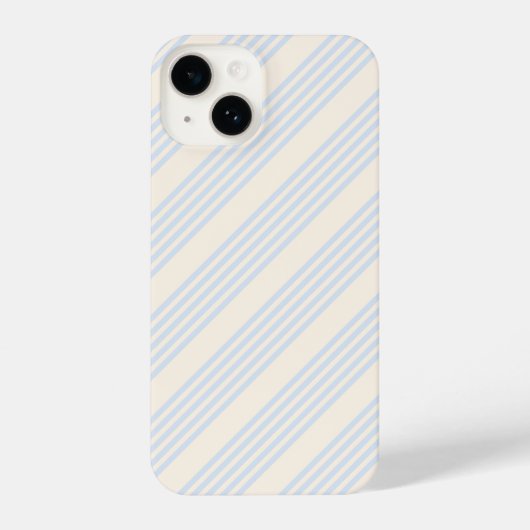 5 Streifen in hellblau und beige iPhone Hülle (Rückseite)