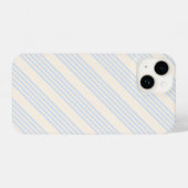 5 Streifen in hellblau und beige iPhone Hülle (Rückseite (Horizontal))
