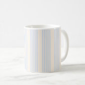 5 Streifen in hellblau und beige Kaffeetasse (VorderseiteRechts)