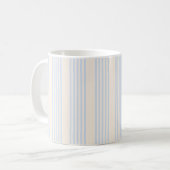 5 Streifen in hellblau und beige Kaffeetasse (Vorderseite Links)