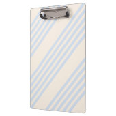 5 Streifen in hellblau und beige Klemmbrett (Links)