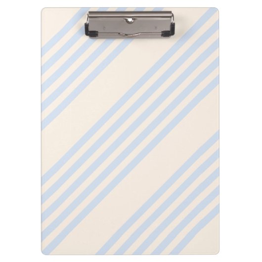 5 Streifen in hellblau und beige Klemmbrett (Vorderseite)