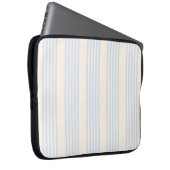 5 Streifen in hellblau und beige Laptopschutzhülle (Vorne Rechts)