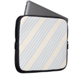 5 Streifen in hellblau und beige Laptopschutzhülle (Vorne Rechts)