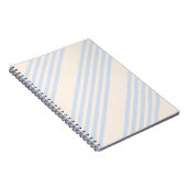 5 Streifen in hellblau und beige Notizblock (Rechte Seite)