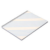 5 Streifen in hellblau und beige Notizblock (Linke Seite)