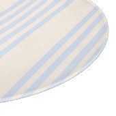 5 Streifen in hellblau und beige Schneidebrett (Ecke)