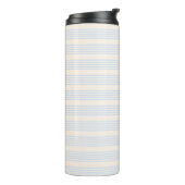 5 Streifen in hellblau und beige Thermosbecher (Nach links gedreht)