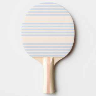 5 Streifen in hellblau und beige Tischtennis Schläger