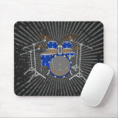 5 Stück Drum Kit - Blue Finish - Drums Mousepad (Mit Mouse)