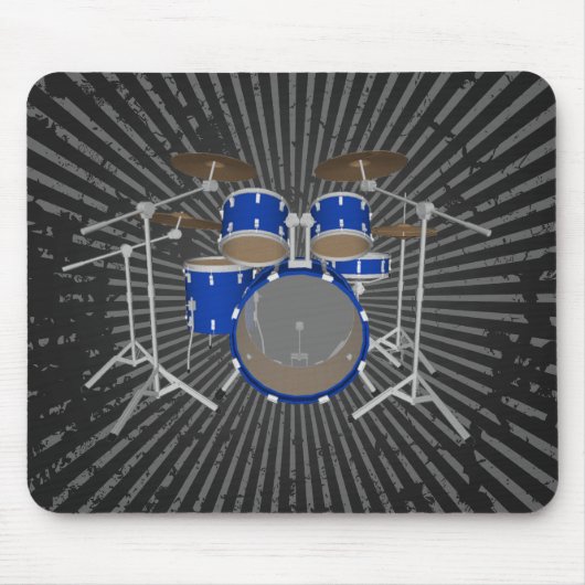 5 Stück Drum Kit - Blue Finish - Drums Mousepad (Vorne)
