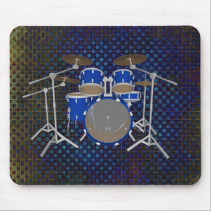 5 Stück Drum Kit - Blue Finish - Drums Mousepad