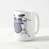 5 Stück Drum Kit - Blue - Kaffee Tasse - Drum Set (VorderseiteRechts)