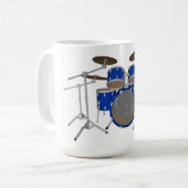 5 Stück Drum Kit - Blue - Kaffee Tasse - Drum Set (Vorderseite Links)