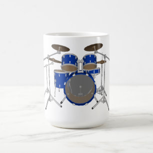 5 Stück Drum Kit - Blue - Kaffee Tasse - Drum Set