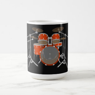 5 Stück Drum Kit - Orange - Kaffee Tasse - Drum S