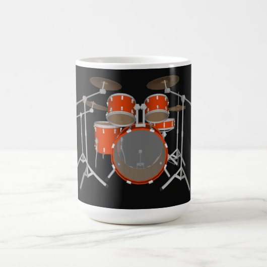5 Stück Drum Kit - Orange - Kaffee Tasse - Drum Se (Mittel)
