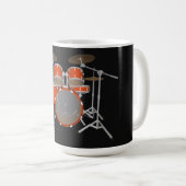 5 Stück Drum Kit - Orange - Kaffee Tasse - Drum Se (VorderseiteRechts)