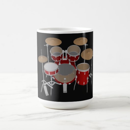 5 Stück Drum Kit - Red - Coffee Tasse - Drum Set (Mittel)