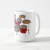 5 Stück Drum Kit - Red - Coffee Tasse - Drum Set (VorderseiteRechts)