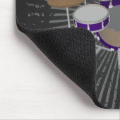 5 Stück Drum Kit - Violet Finish - Schwarze Mousep Mousepad (Ecke)