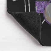 5 Stück Drum Set - Custom Violet Drums - Mousepad (Ecke)
