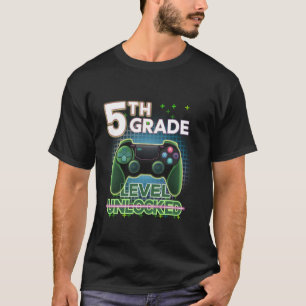 5. Stufe Ungesperrter Videospieler Fünfter Geburts T-Shirt