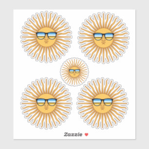 5 Sun in Shades Decals Aufkleber
