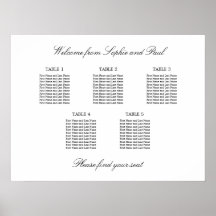 5 Tabelle Elegantes Minimalistisches Sitzdiagramm
