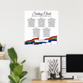 5 Tabelle Gay Pride Flags Hochzeitssatellite Poster (Heimbüro)