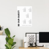 5 Tabellen Einfache White Wedding Chart Poster (Heimbüro)