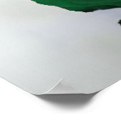 5 Table Emerald Green Rose Wedding Seating Chart Poster (Ecke)