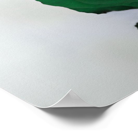 5 Table Emerald Green Rose Wedding Seating Chart Poster (Ecke)