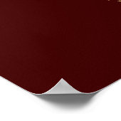 5 Table Gold & Auburn Brown Wedding Seating Chart Poster (Ecke)