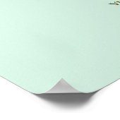 5 Table Neo Mint & Gold Hochzeitskarte Poster (Ecke)