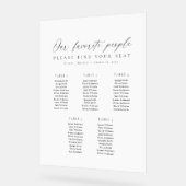 5 Tables Favorite People Acrylic Seating Chart Acrylschild (Winkel)