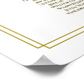 5 Tafelpastellfarben, florale Hochzeitskarte Poster (Ecke)