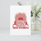 5 Tenets von Taekwondo Dankeskarte (Stehend Vorderseite)