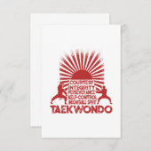5 Tenets von Taekwondo Dankeskarte (Vorne/Hinten)