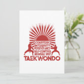 5 Tenets von Taekwondo Dankeskarte (Stehend Vorderseite)